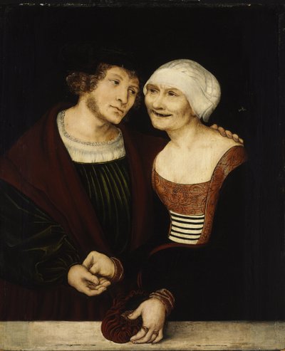Young Man and Old Woman by Lucas Cranach the Elder