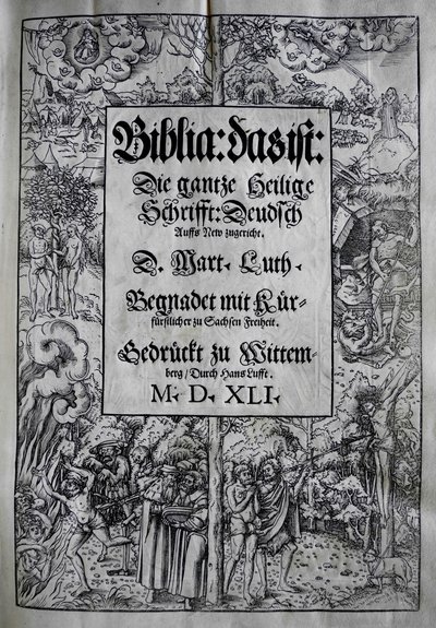 Cover Design of the Bible by Martin Luther, 1541 by Lucas Cranach the Younger