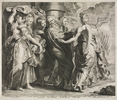 Lot and His Family Leaving Sodom by Lucas Emil Vorsterman