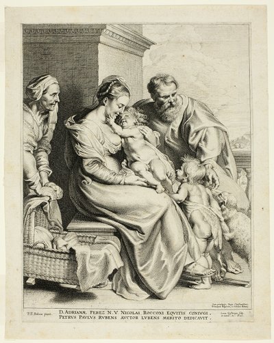 The Holy Family with Saint Elisabeth and the Infant John the Baptist by Lucas Emil Vorsterman