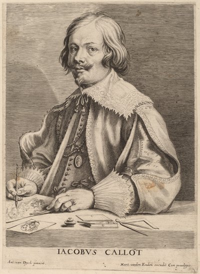 Jacques Callot by Lucas Emil Vorsterman after Sir Anthony van Dyck