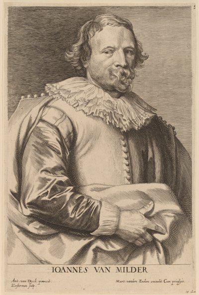 Jan van Mildert by Lucas Emil Vorsterman after Sir Anthony van Dyck
