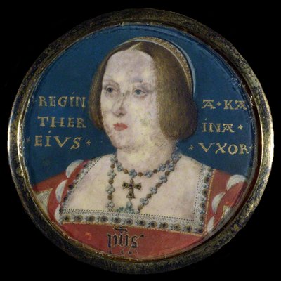 Portrait of Queen Catherine of Aragon 1485-1536, c. 1525 by Lucas Horenbout or Hornebault