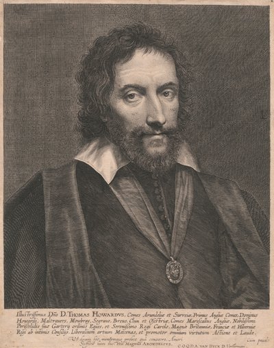 Illustrissimus Dñs D. Thomas Howardus, Comes Arundeliæ et Surreiæ, Primus Angliæ Comes, Dominus Howardi, Maltrauers, Mowbray, Segraue, Breus, Clum et Osestriæ, Comes Marescallus Angliæ, Nobilissimi Periscelidis Siue Gartery Ordinis Eques, et Serenissimo Re by Lucas Vorsterman