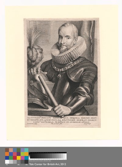 Illustrious Prince Ambrosius, Spinola, Marquis of Sest by Lucas Vorsterman