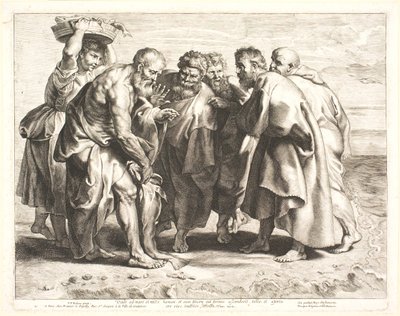 St. Peter Finds the Tribute Coin in a Fish by Lucas Vorsterman