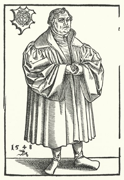 German Protestant reformer Martin Luther in later life by Lucas the Elder (after) Cranach