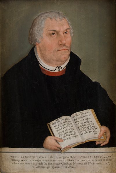 Portrait of Martin Luther by Lucas the Elder (workshop of) Cranach