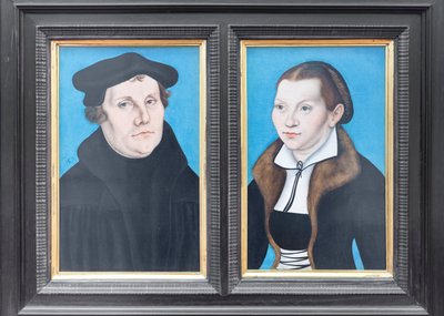 Portraits of Martin Luther and His Wife Katharina von Bora by Lucas the Elder (workshop of) Cranach