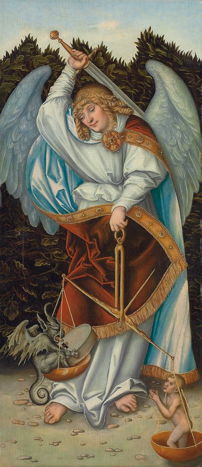 The Archangel Michael Holding the Scales of Justice by Lucas the Elder (workshop of) Cranach
