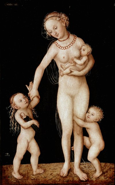 Charity by Lucas Cranach the Elder by Lucas the Elder Cranach