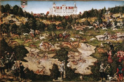 Hunt in Honor of Charles V at Torgau Castle by Lucas the Elder Cranach