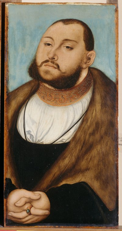 John Frederick I, Elector of Saxony (1503-1554), by Lucas Cranach the Elder (1472-1553). Oil on wood by Lucas the Elder Cranach