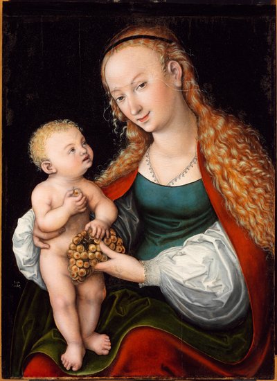 The Virgin and Child with a Bunch of Grapes by Lucas the Elder Cranach