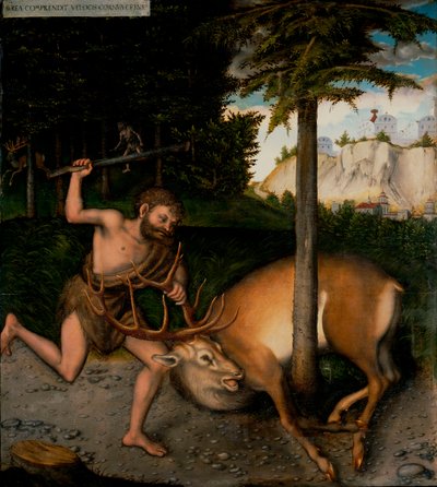 Hercules Capturing the Ceryneian Hind (From The Labours of Hercules) by Lucas the Elder Cranach