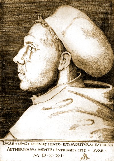 Martin Luther as a monk by Lucas the Elder Cranach