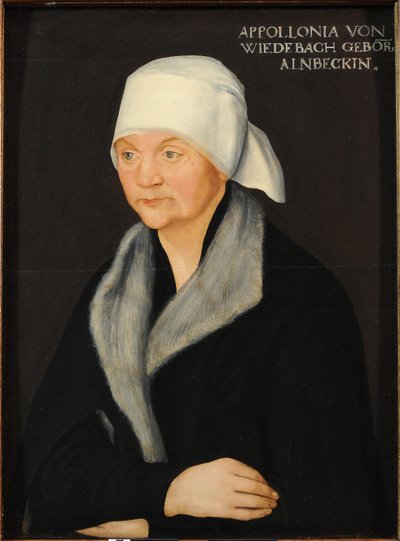 Portrait of Apollonia von Wiedebach, by Lucas Cranach the Elder (1472-1553) by Lucas the Elder Cranach