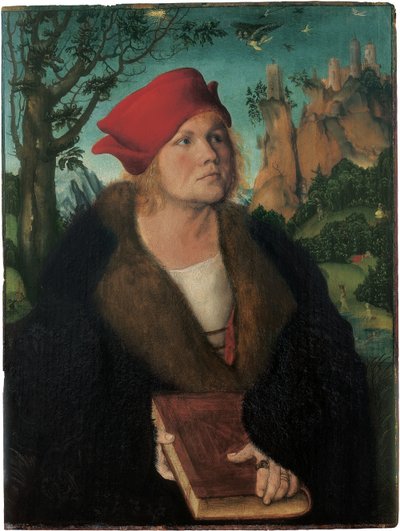 Portrait of Dr. Johannes Cuspinian by Lucas Cranach the Elder by Lucas the Elder Cranach