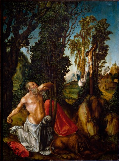 Saint Jerome in Penitence by Lucas the Elder Cranach
