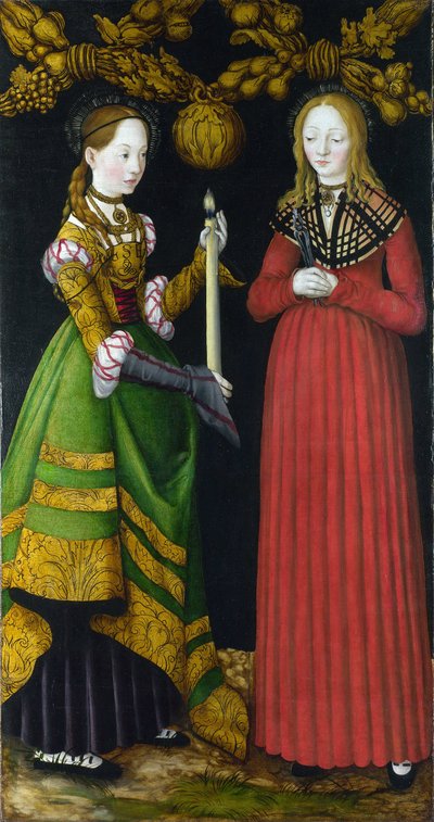 Saints Genevieve and Apollonia by Lucas the Elder Cranach