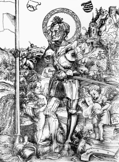 St. George (woodcut) by Lucas the Elder Cranach