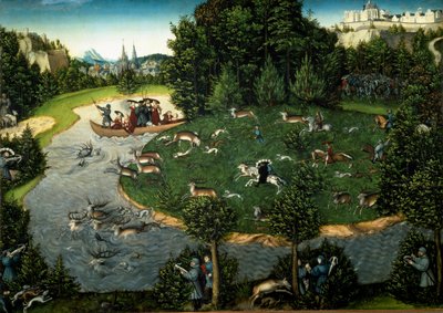 Stag Hunt of Prince Elector Frederic III of Saxony Called the Wise by Lucas the Elder Cranach