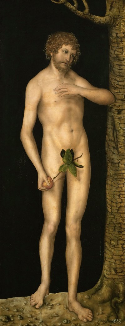 The Fall of Man: Adam by Lucas the Elder Cranach
