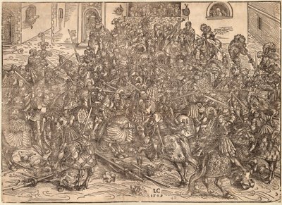 Tournament - Lucas Cranach the Elder (1472-1553) - 1509 - Woodcut - Private Collection by Lucas the Elder Cranach