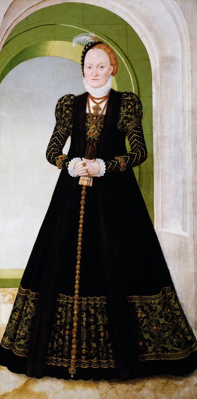 Anne of Denmark, Wife of Prince Elector Augustus of Saxony by Lucas the Younger Cranach