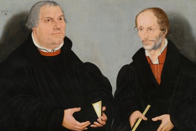 Martin Luther (1483-1546) and Philipp Melanchthon (1497-1560) by Lucas the Younger Cranach