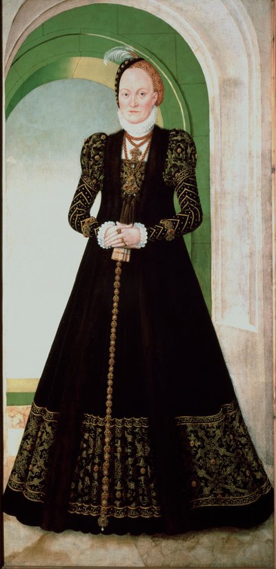 Portrait of Anne of Denmark, Wife of Prince Elector Augustus of Saxony by Lucas the Younger Cranach