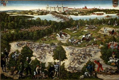 Stag Hunt of Elector John Frederick by Lucas the Younger Cranach