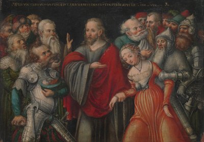 Christ and the Adulteress, c.1545-50 by Lucas the Younger studio of Cranach
