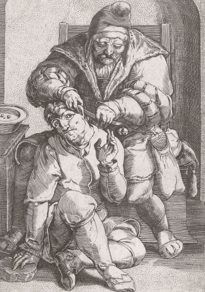 17th Century Barber Surgeon Attending to a Patient