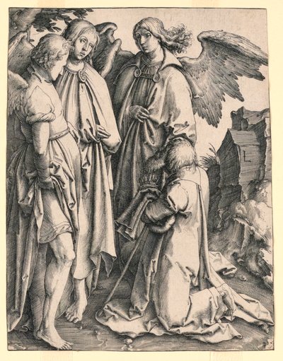 Abraham and the Three Angels by Lucas van Leyden