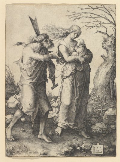 Adam and Eve after the Expulsion by Lucas van Leyden