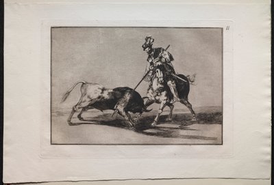 Bullfights: El Cid Campeador Spearing Another Bull by Lucas van Leyden