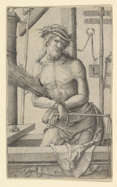 Christ as the Man of Sorrows with the Instruments of the Passion by Lucas van Leyden