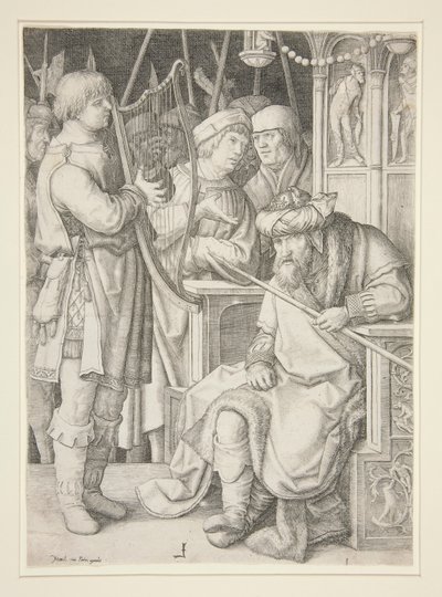 David Playing the Harp Before Saul by Lucas van Leyden
