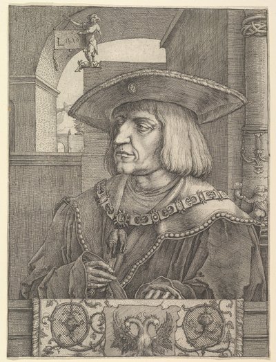 Emperor Maximillian I by Lucas van Leyden