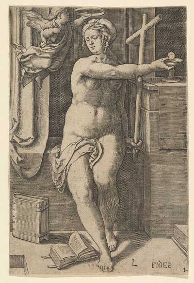 Faith, from the series The Seven Virtues by Lucas van Leyden