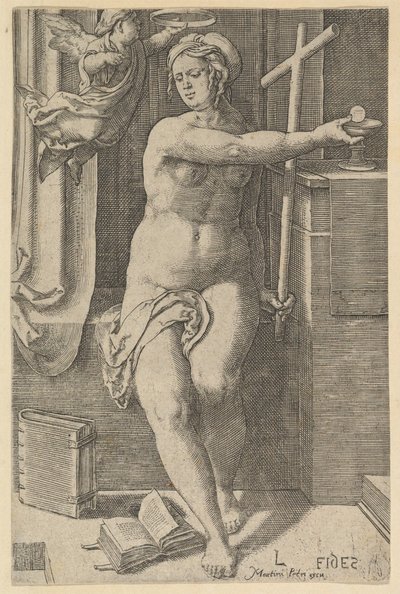Faith, from the series The Seven Virtues by Lucas van Leyden