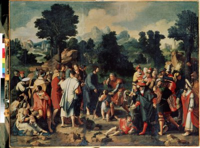 The Healing of the Blind Man of Jericho by Lucas van Leyden