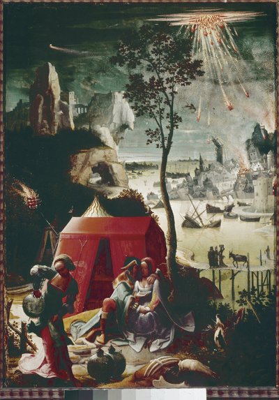 Lot and His Daughters by Lucas van Leyden