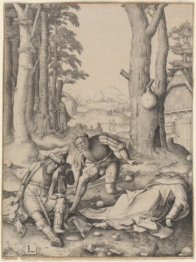 Mahomet and the Monk Sergius by Lucas van Leyden