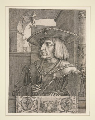 Portrait of Emperor Maximilian I by Lucas van Leyden