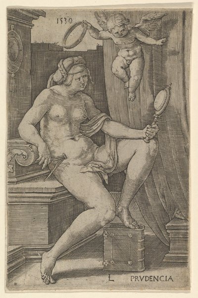 Prudence, from the series The Seven Virtues by Lucas van Leyden