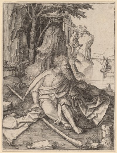 Saint Christopher at the Border of a River by Lucas van Leyden