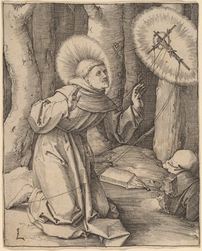 Saint Francis of Assisi Receiving the Stigmata by Lucas van Leyden