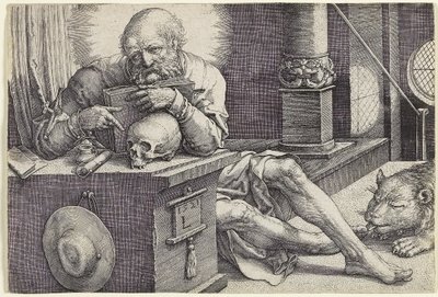 Saint Jerome in His Study by Lucas van Leyden
